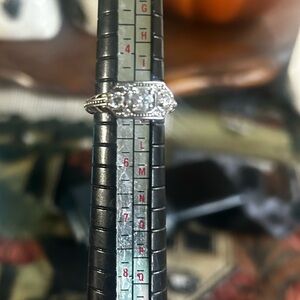 Sterling Silver Diamond Ring Size 5 Tested